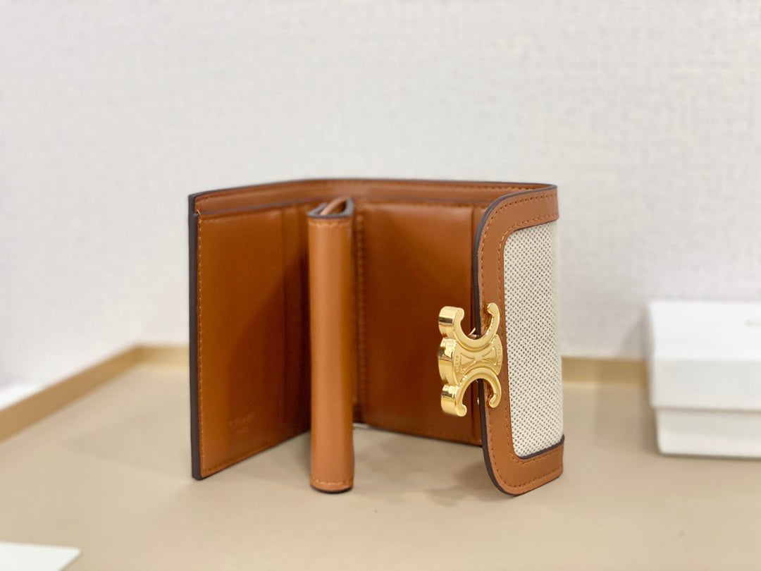 【セリーヌ】大人気 軽量&コンパクト持ち運びに便利な短い財布 !関税送料込み