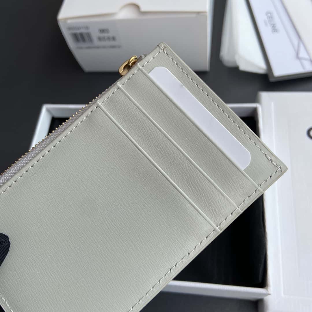 【セリーヌ】2色ギフトにも*送料込☆ ジップ付きカードホルダー トリオンフ チャーム