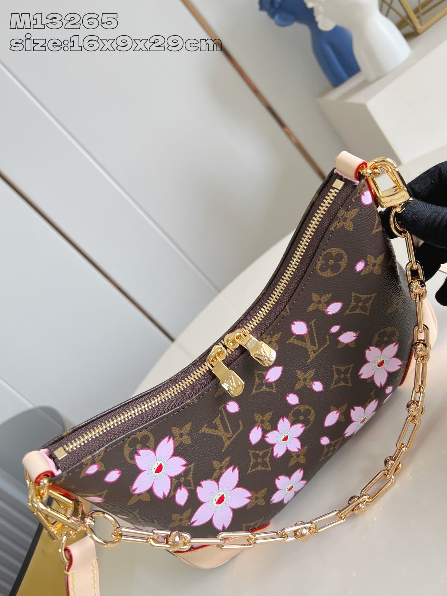 【ルイヴィトン】この時期おすすめ☆可愛い桜LV × TM ブーローニュ NM ハンドバッグM13265